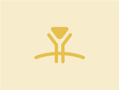 Icon für den Fachbereich Endokrinologie & Stoffwechsel in dunklem Gelb auf hellgelbem Hintergrund.